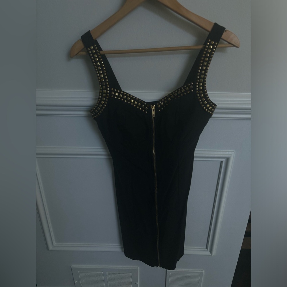 Forever 21 Black Gold Studded Edgy Mini|Medium - Picture 5 of 10